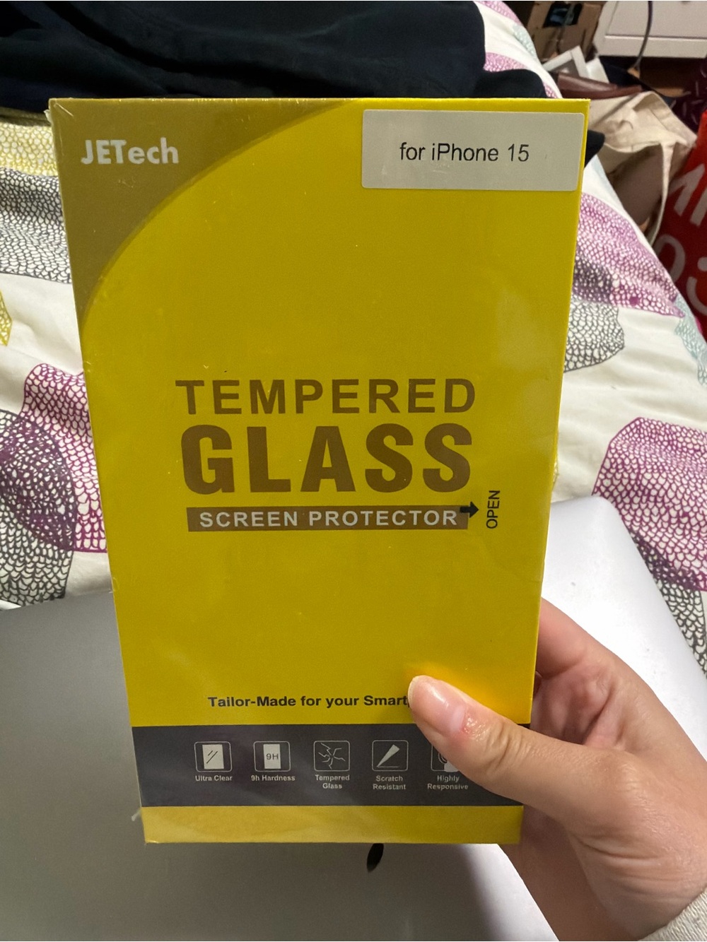 (2/$5)⚠️ Tempered Glass Screen Protector for iPhone 15